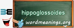 WordMeaning blackboard for hippoglossoides